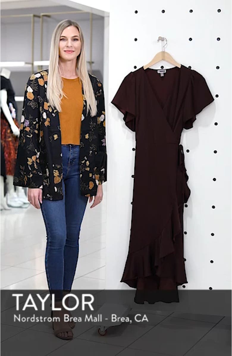 Midi Ruffle Wrap Dress, sales video thumbnail