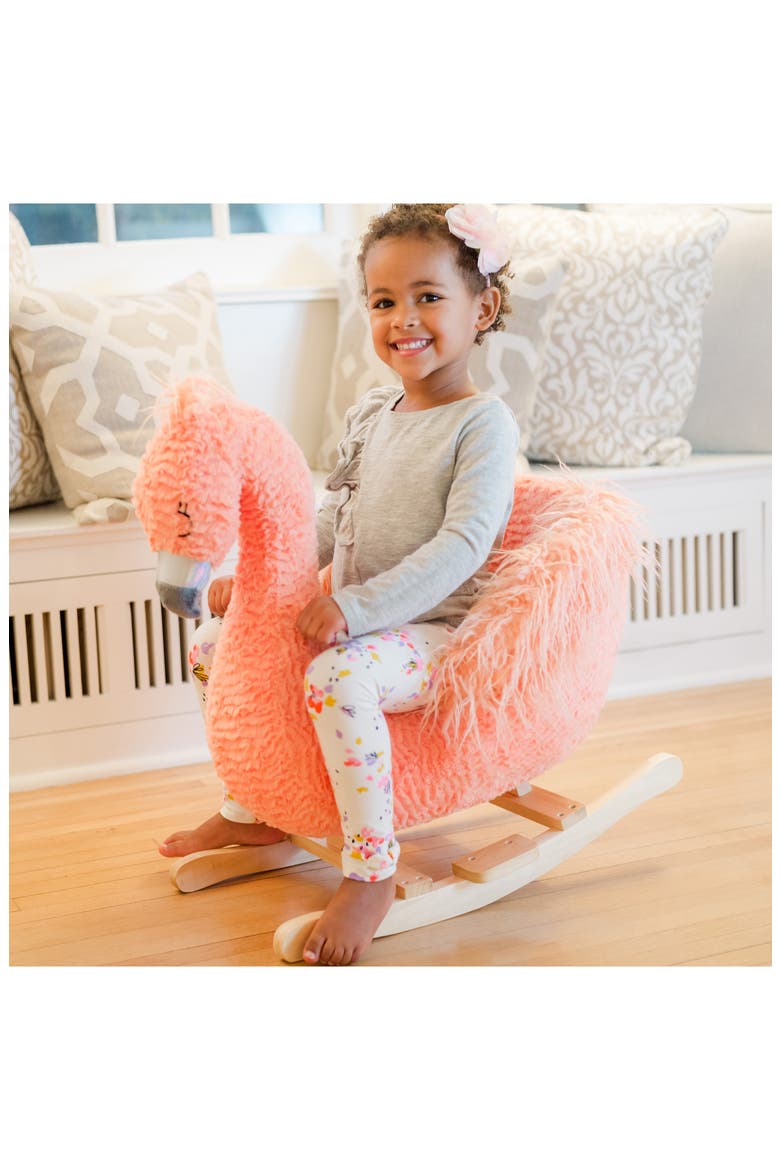Soft Landing™ Flamingo JoyRides™ Rocker, Alternate, color, CORAL