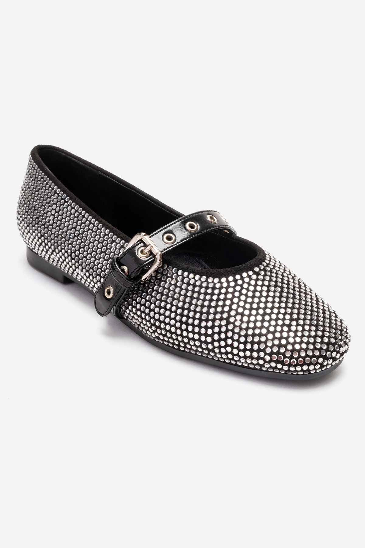 Clive Embellished Ballet Flat, Alternate, color, Black