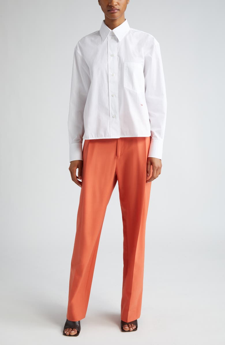 Victoria Beckham Pleated Wide Leg Pants, Alternate, color, 