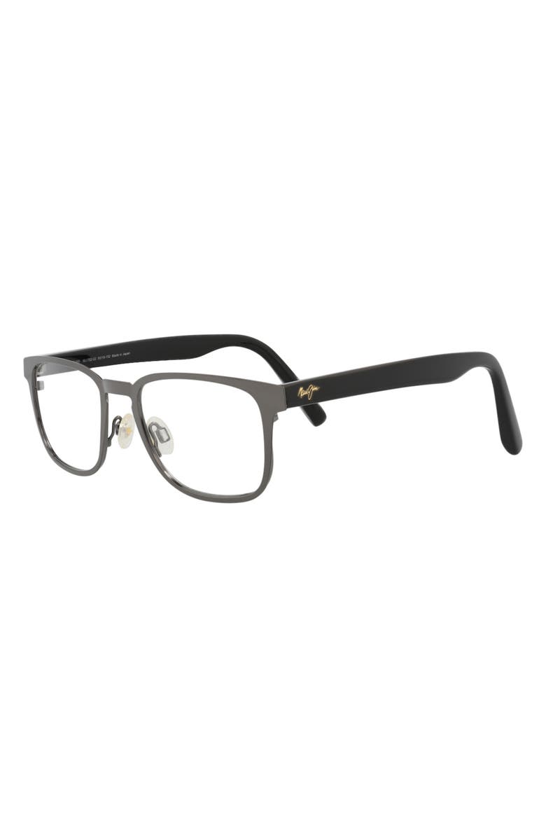 Maui Jim Core Optical 50mm Square Reading Glasses, Alternate, color, Gunmetal Black Transparent