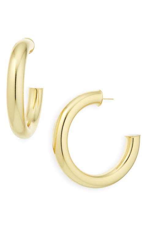 Kayo Oversize 18K Gold Plate Hoop Earrings