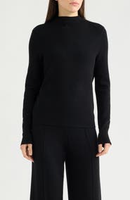 Tahari ASL Mock Neck Long Sleeve Sweater