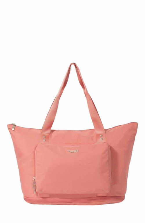 BAGGALLINI Carryall Expandable Packable Weekender Tote Bag in Terracotta at Nordstrom