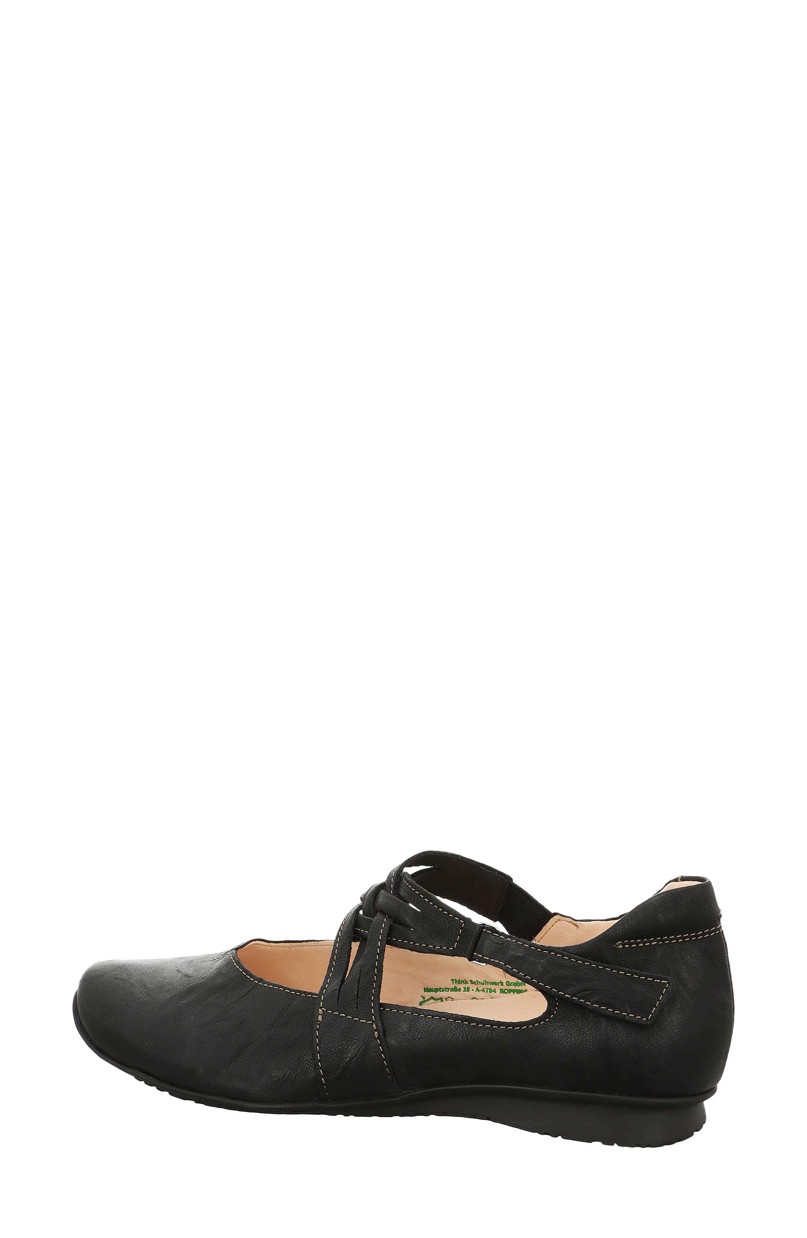 Think! Chilli Cross Strap Ballet Flat, Alternate, color, Black