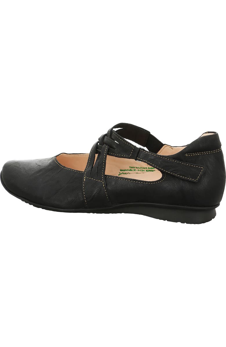 Think! Chilli Cross Strap Ballet Flat, Alternate, color, Black