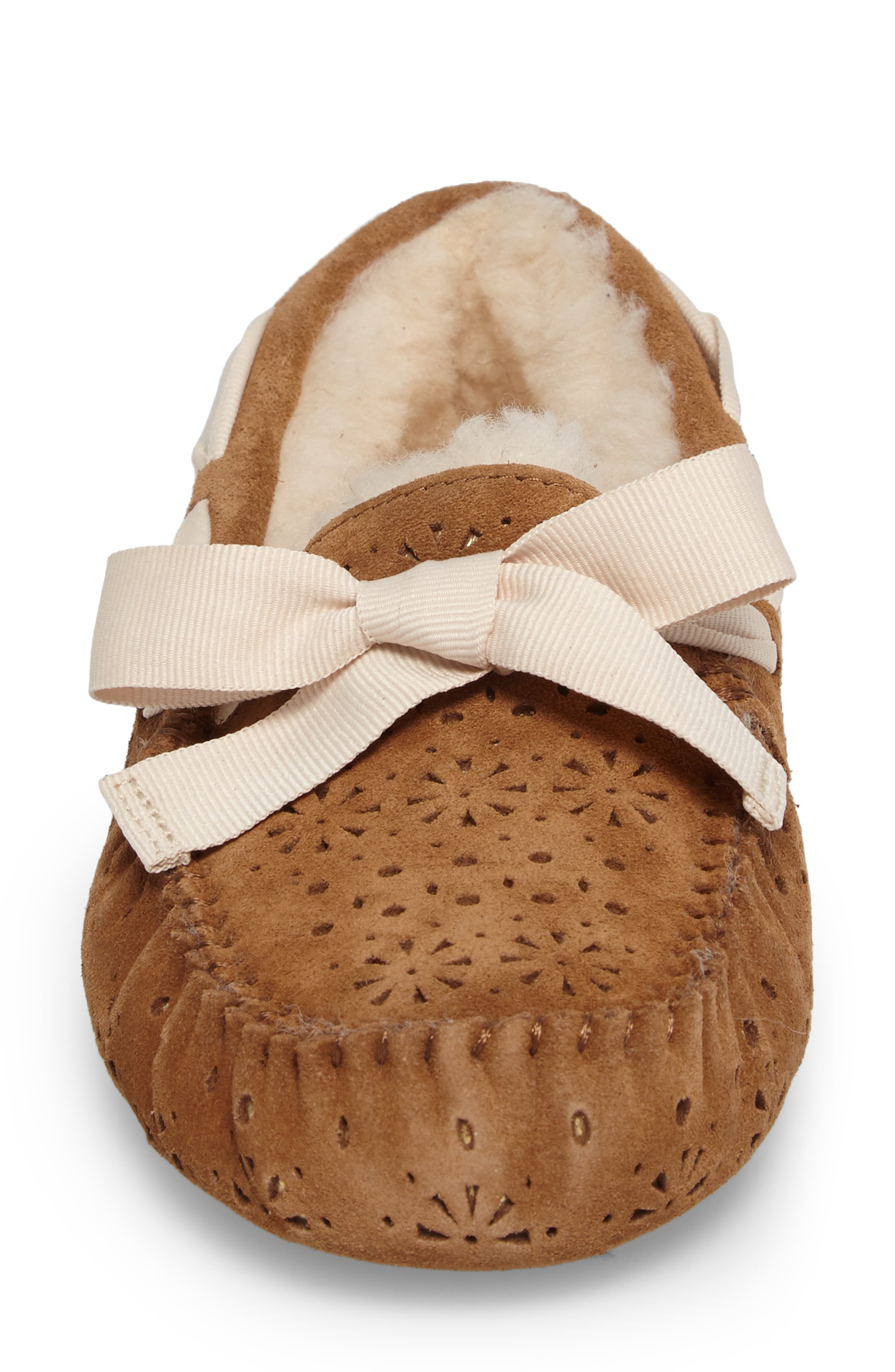 Dakota Sunshine Slipper, Alternate, color, CHESTNUT SUEDE