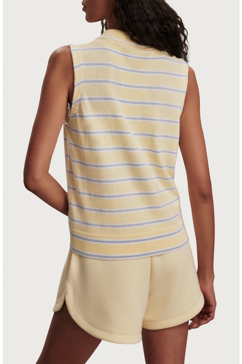 Rue Striped Polo Tank, Alternate, color, ANISE FLOWER / XENON BLUE