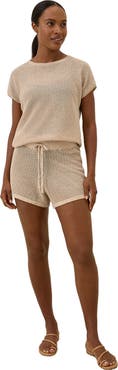 Pact Beachside Linen Short Sleeve Top Made with Organic Cotton