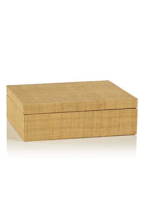 Natural Grasscloth Decorative Box