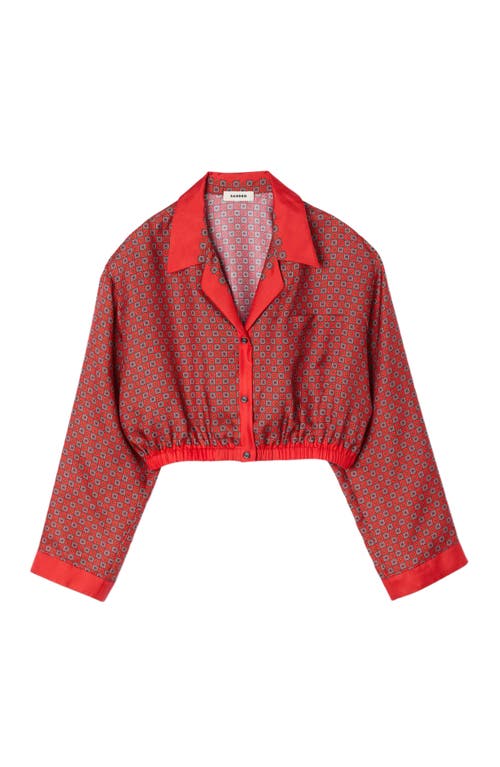 Sandro Scarf Print Shirt In Multi