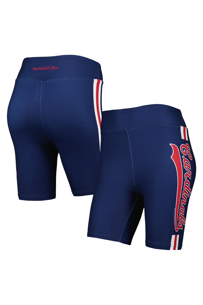 Women's Mitchell & Ness Navy St. Louis Cardinals Biker Shorts, Main, color, Navy
