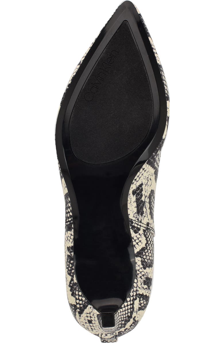 Calvin Klein Samara Bootie, Alternate, color, Black/ White Snake Emobssed