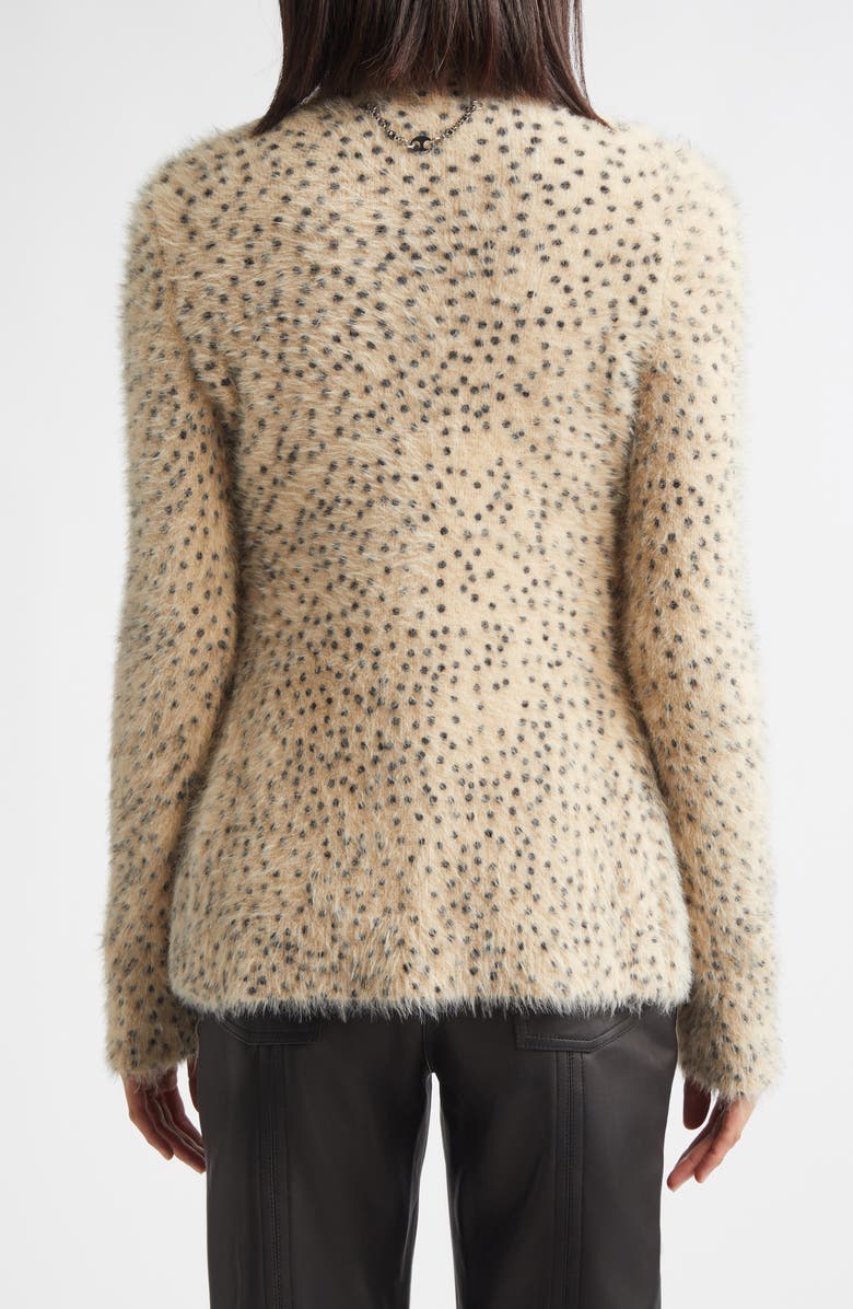 Rabanne Brushed Cardigan, Alternate, color, Print Pois