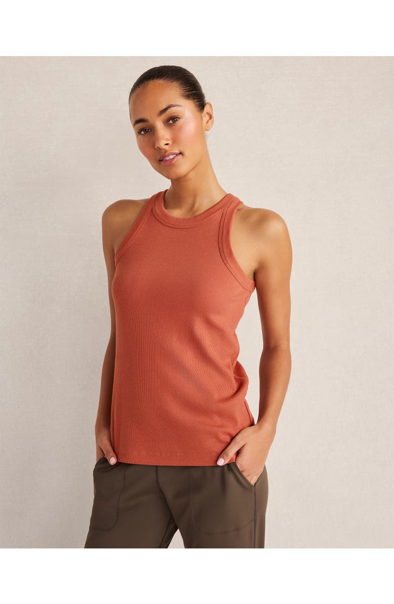Haven Well Within Organic Cotton Racerback Tank, Main, color, Hibiscus