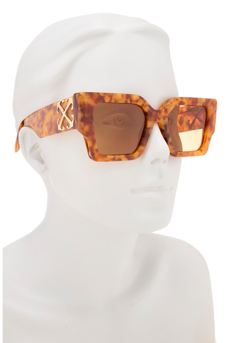 Catalina 55mm Square Sunglasses, Alternate, color, LIGHT HAVANA CAMEL