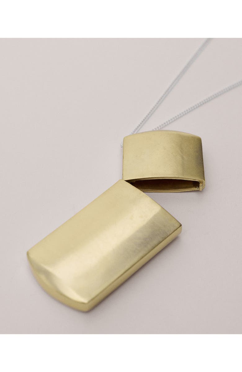 MANGO Locket Pendant Necklace, Alternate, color, Silver