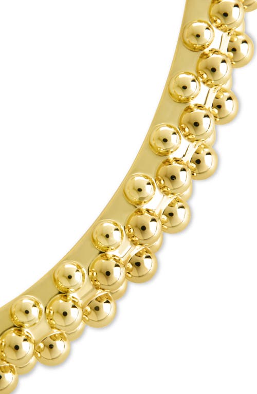 Sterling Forever Karis Textured Bangle Bracelet In Gold