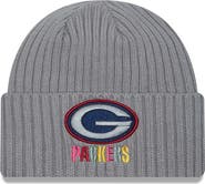 New Era Men's New Era  Gray Green Bay Packers Color Pack Multi Cuffed Knit Hat
