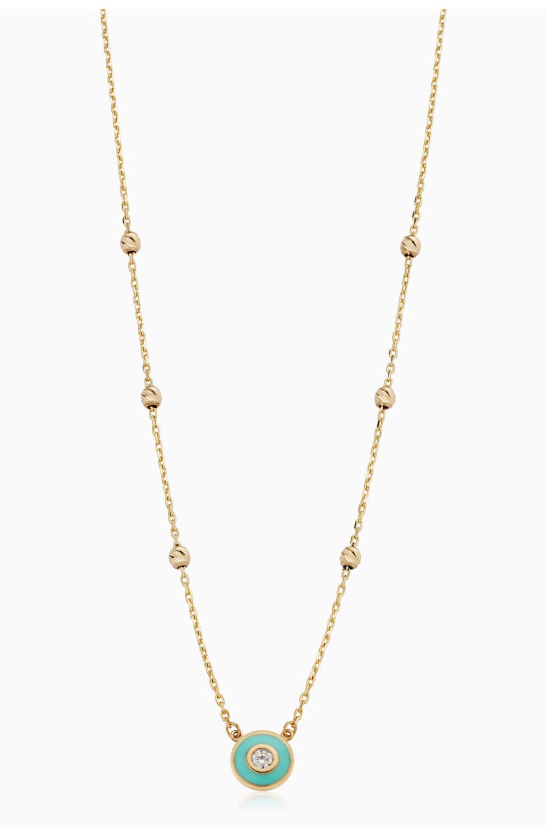 Oradina 14K Yellow Gold Station Necklace, Main, color, 