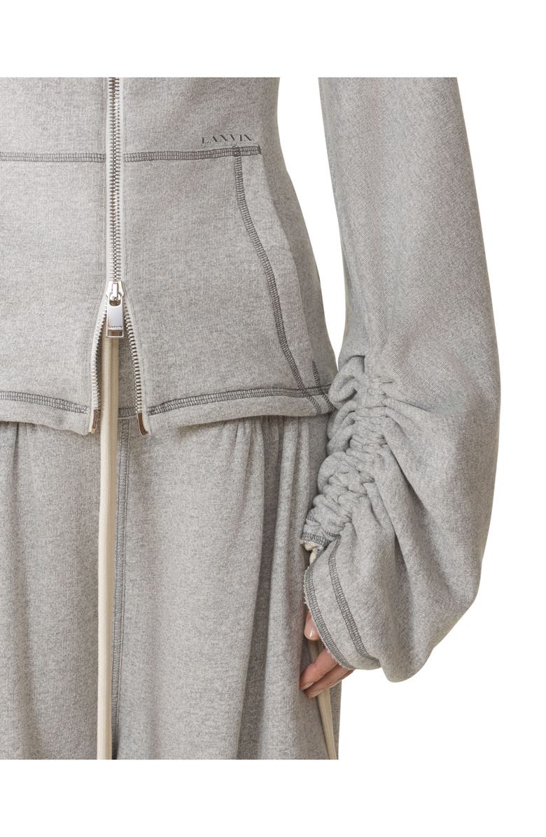 Lanvin Cotton Jersey Jacket, Alternate, color, Heather Grey