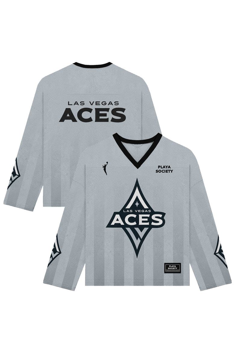 Unisex Playa Society  Gray Las Vegas Aces Hockey Fashion Jersey, Main, color, Gray