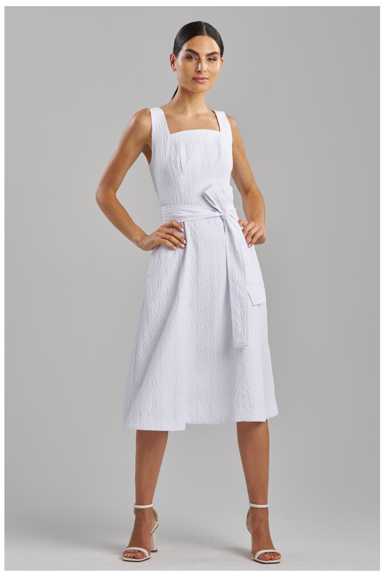 TEXTURED JQD Square Tank Dress, Main, color, WHITE