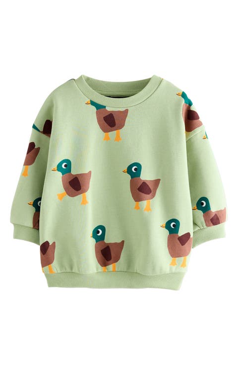 Kids' Duck Print Crewneck Sweatshirt (Baby, Toddler & Little Boy)