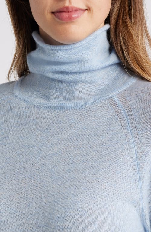 Griffen Contrast Trim Wool & Cashmere Sweater In Light Blue/oat