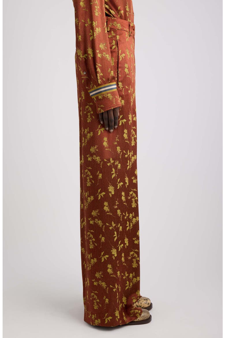 Penn Floral Jacquard Wide Leg Pants, Alternate, color, OCRA