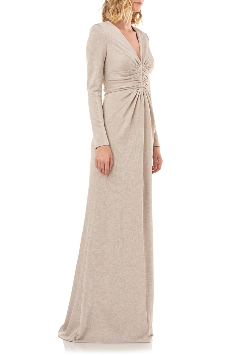 Kay Unger Kayla Long Sleeve Evening Gown, Alternate, color, 