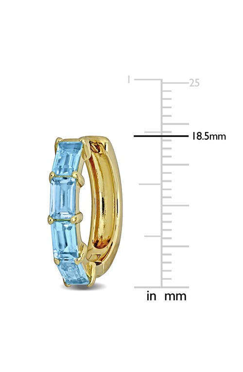 Delmar Semiprecious Stone Hoop Earrings In Blue