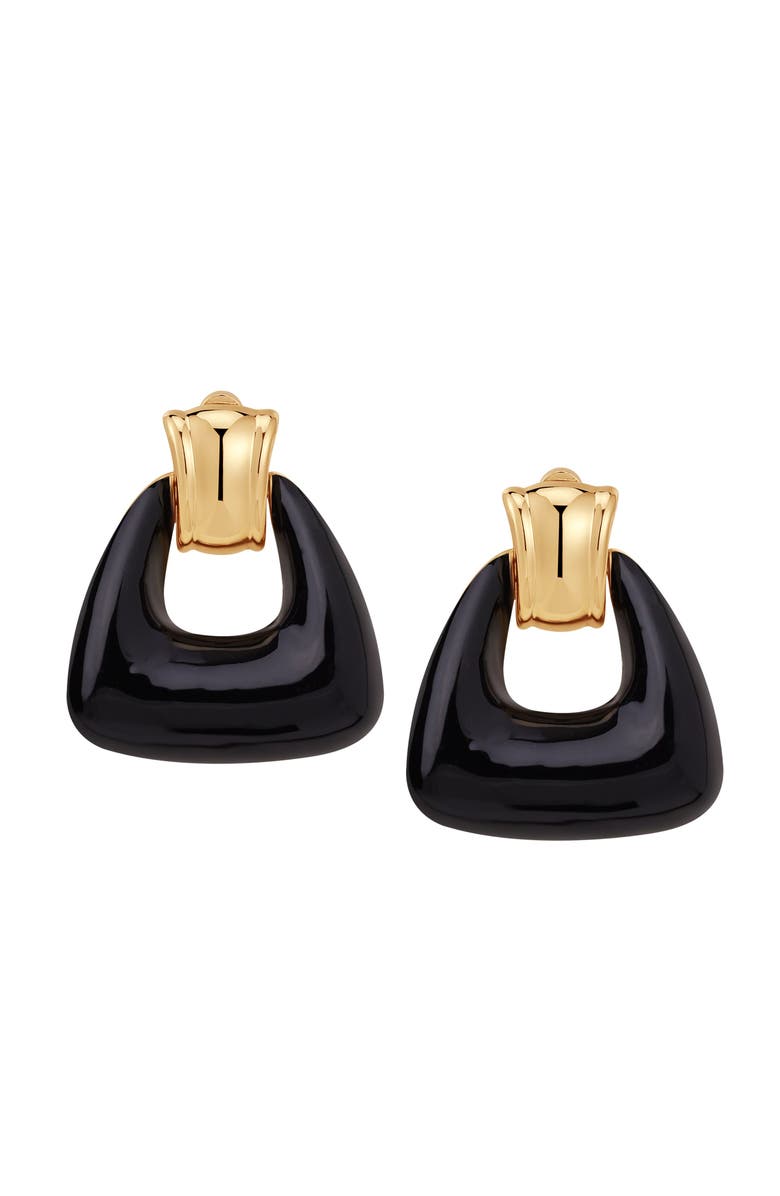 RC RETRO CHIC Ostuni Earrings, Main, color, Black & Gold