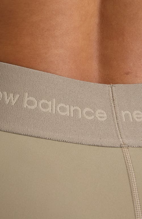 New Balance Sleek Hr Sport Performance Leggings In Brown