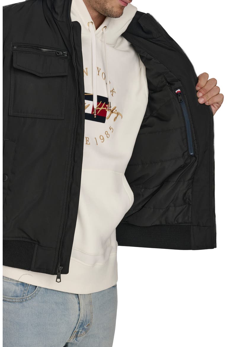 Performance Filled Bomber Jacket, Alternate, color, BLACK