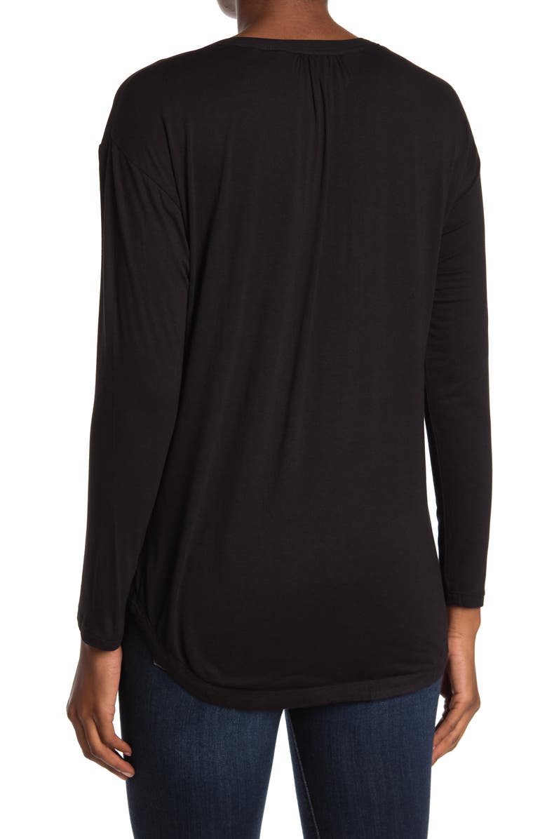 DR2 by Daniel Rainn Daniel Rainn Mixed Media Colorblock Blouse, Alternate, color, 