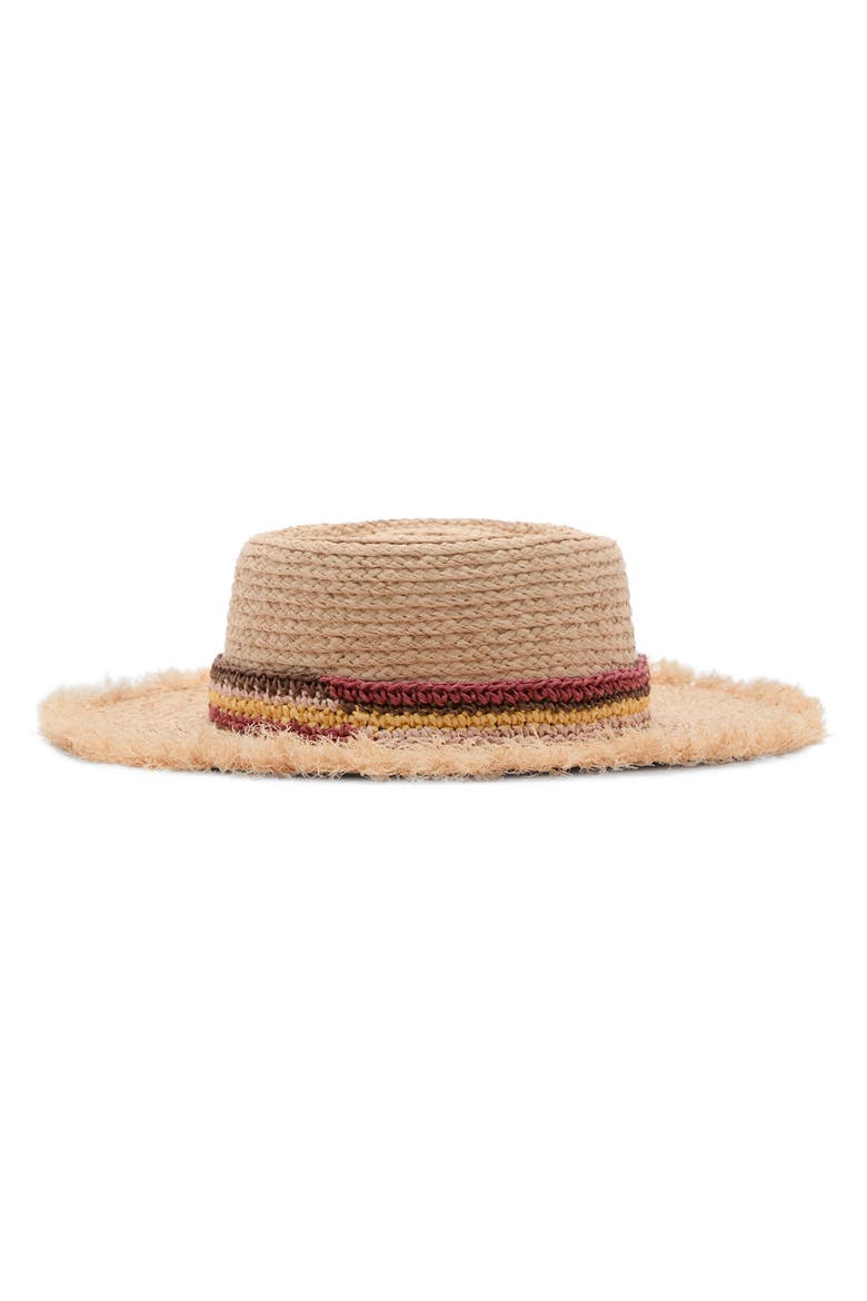 Braided Raffia Hat, Main, color, BEIGE