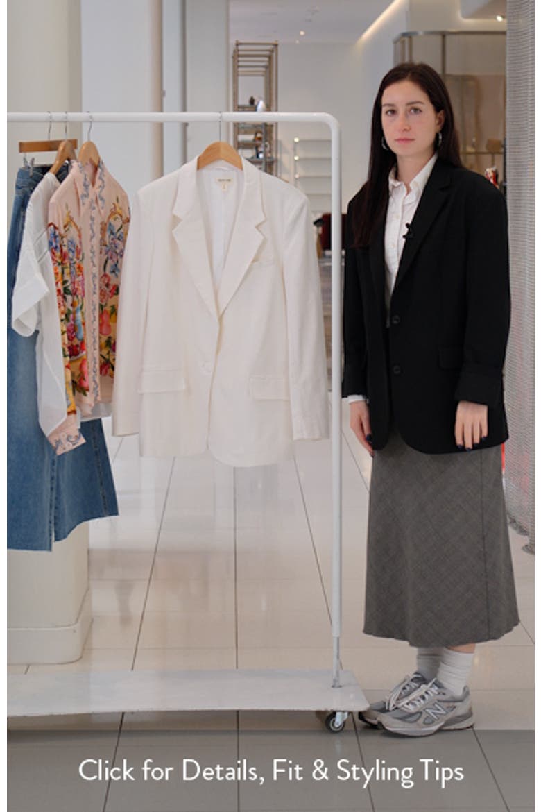 Everyday One-Button Linen Blend Blazer video