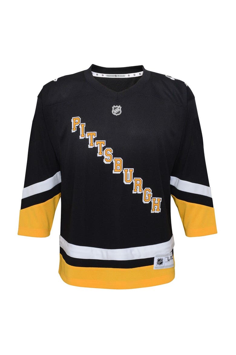 Youth Black Pittsburgh Penguins 2021/22 Alternate Replica Jersey, Alternate, color, Black