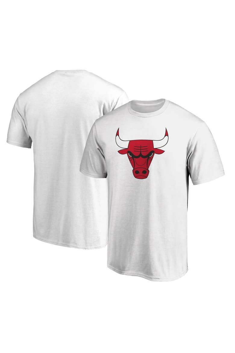 Men's Fanatics Branded White Chicago Bulls Primary Mascot Logo T-Shirt, Main, color, White