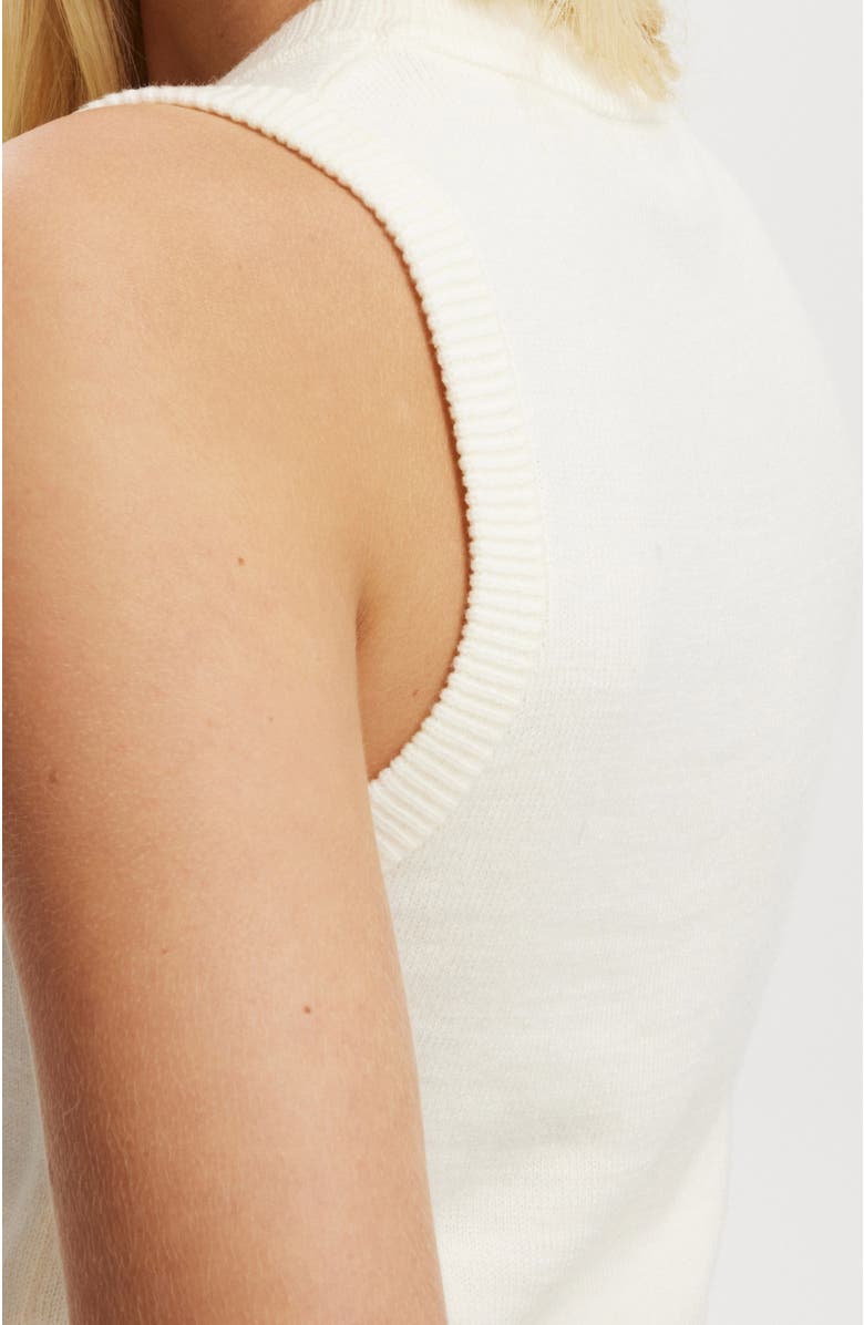 Cotton On Women's Everfine Crew Neck Vest, Alternate, color, Ecru