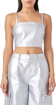 Grey Lab Cutout Crop Tank
