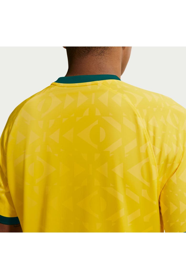 Men's Nike Yellow Brazil National Team Home Sublimated Dri-FIT Soccer Top, Alternate, color, Yellow