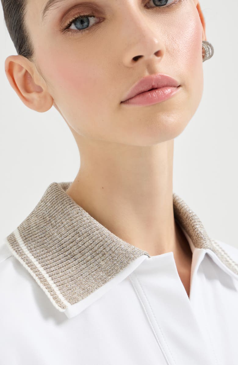 Brunello Cucinelli Couture interlock polo shirt, Alternate, color, White