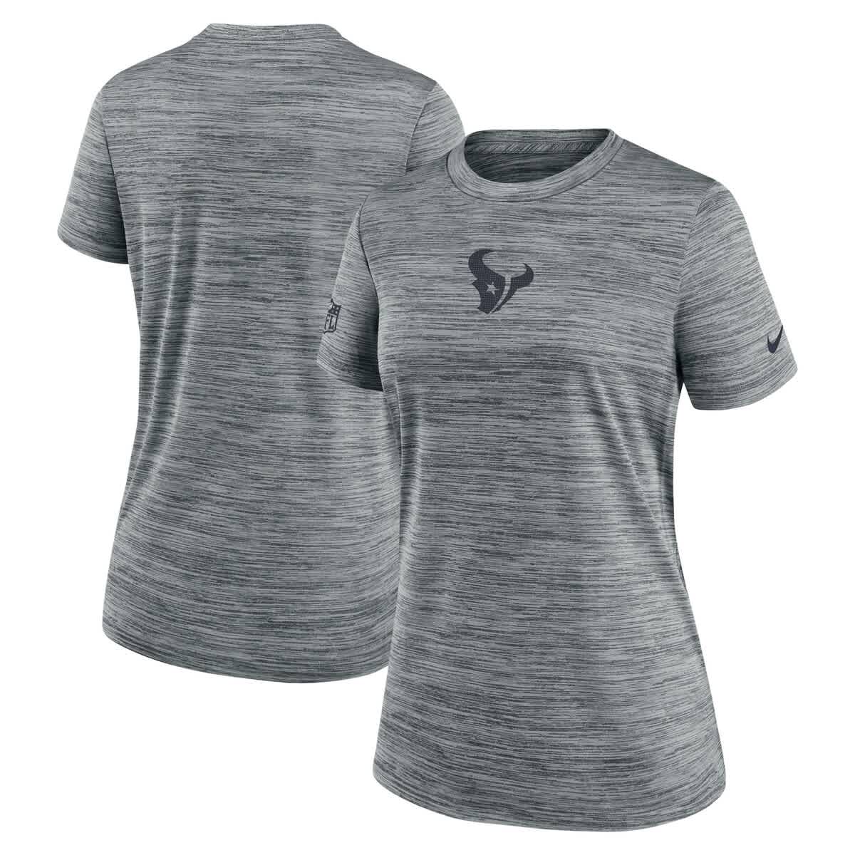 Women's Nike Gray Houston Texans Sideline Velocity Performance T-Shirt