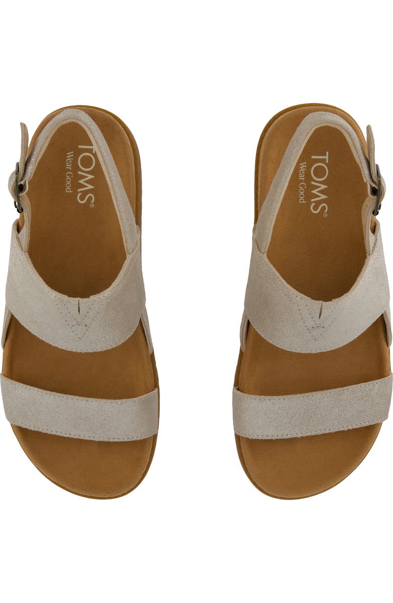 TOMS Marin Slingback Sandal, Alternate, color, Silver