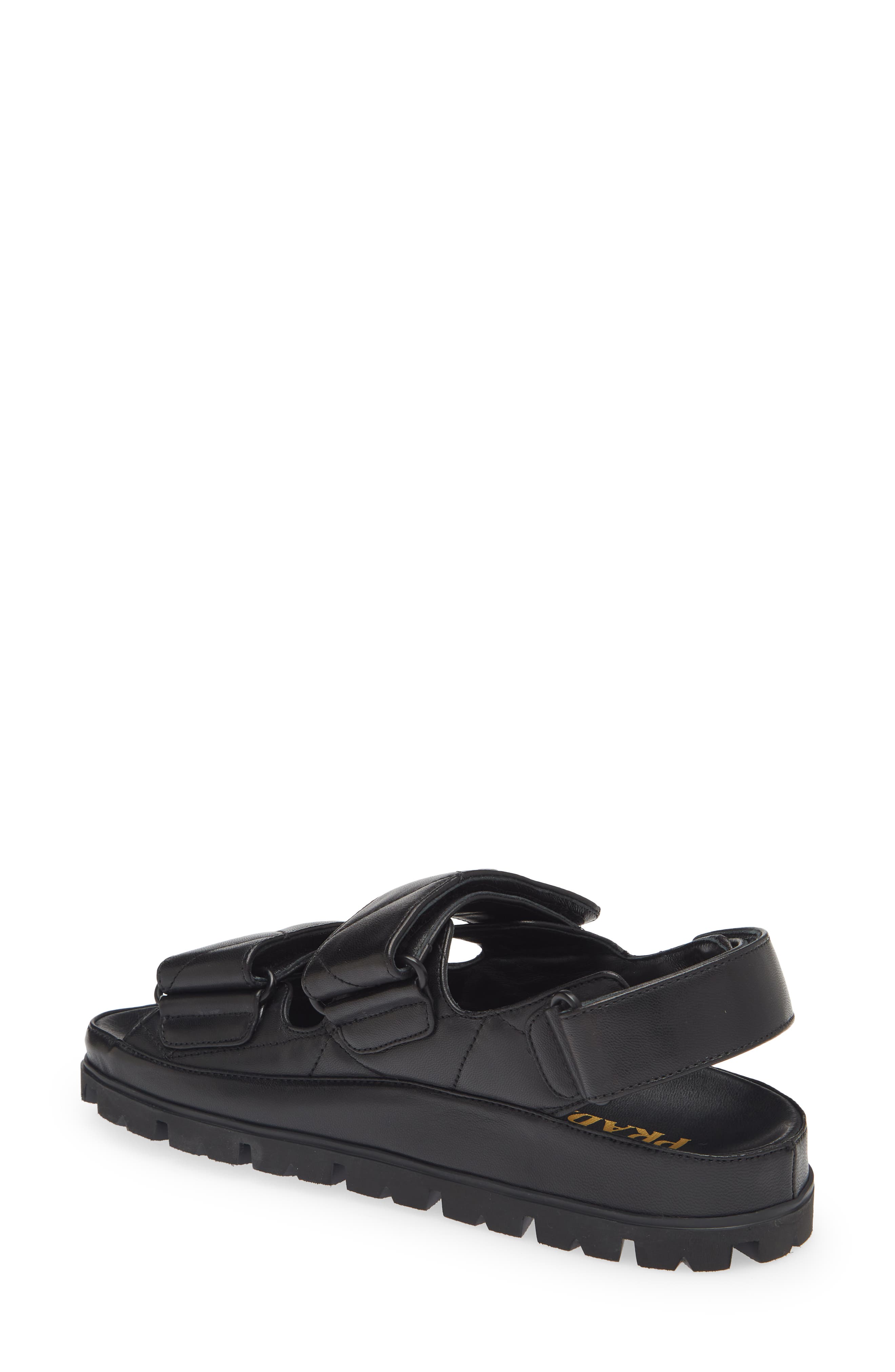 Prada Double Strap Sandal, Alternate, color, 