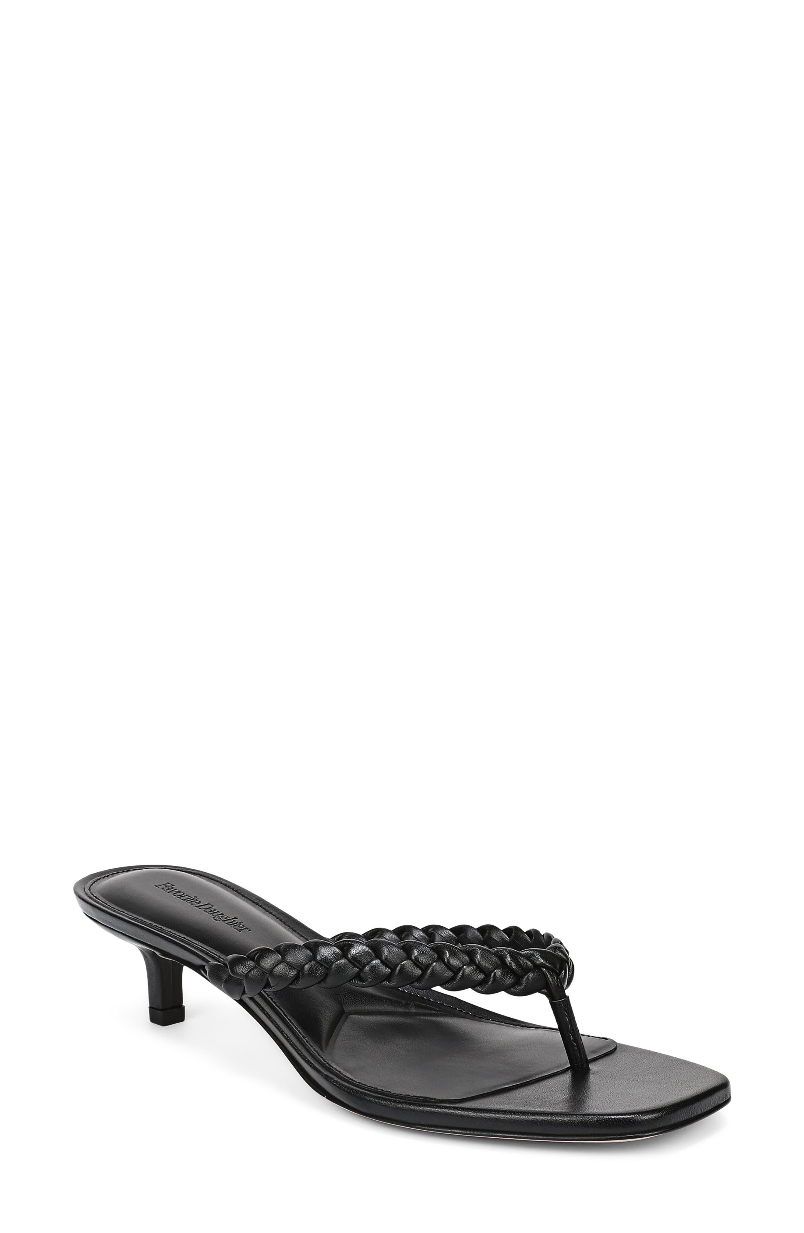 Favorite Daughter Sutton Kitten Heel Sandal, Main, color, Black