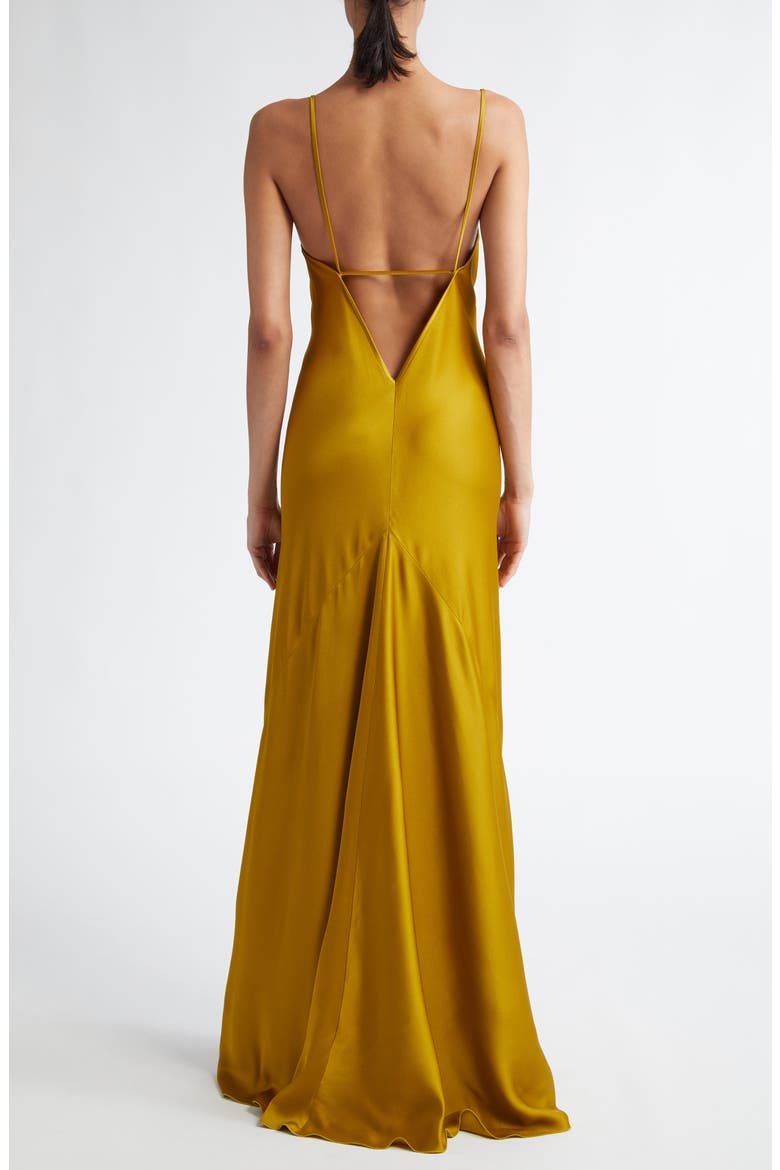 Satin Camisole Gown, Alternate, color, HARVEST GOLD