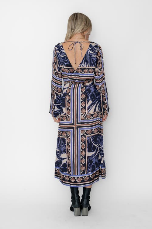 West Of Liliane Midi Dress In Blue